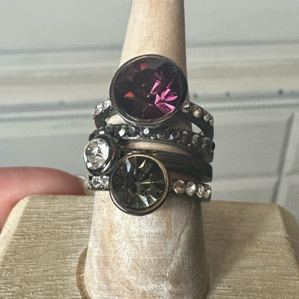 Multi-Stone Stacked Ring‎ - Picture 2 of 13